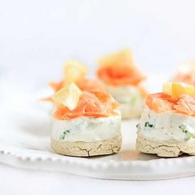 Mini Cheesecakes with Smoked Salmon