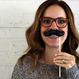 Chocolate Mustache Lollipops