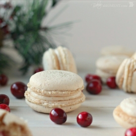 Cranberry Walnut Macarons