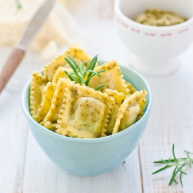 Pumpkin Ravioli with Pepita Pesto