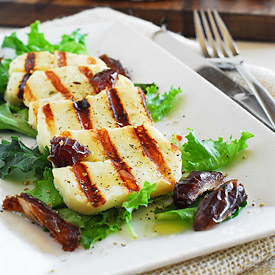 Grilled Halloumi with Dates