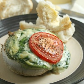 Creamed Spinach Stuffed Mushrooms