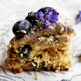 Blueberry Cake & Creamy Frosting