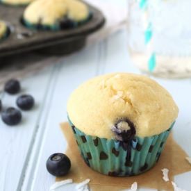 Coconut Oil Blueberry Muffins