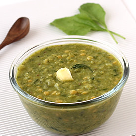 Spinach with Yellow Lentils