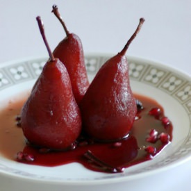 Wine Poached Pears