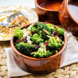 Broccoli with Feta and Fried Almond