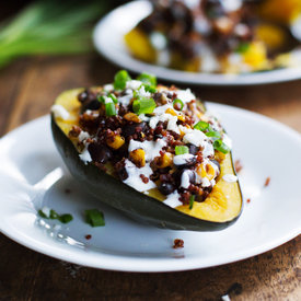 Mexican Corn Quinoa Stuffed Squash