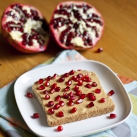 Peanut Butter Pomegranate Sandwich