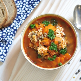 Soup with Lentil, Millet & Carrots