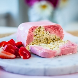 Strawberry Pistachio Semifreddo