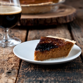 Bruleed Pumpkin Beer Pie