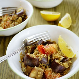 Quinoa with Eggplant and Tomato