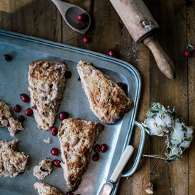 Pear, Cranberry & Chocolate Scones