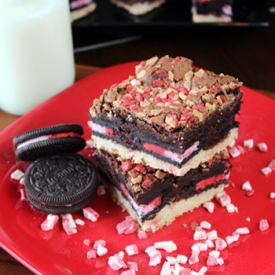 Peppermint Oreo Cookie Brownies