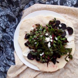 Roasted Beets & Lemon Greens Wrap