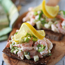 Shrimp Smørrebrød