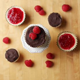 White Choc Raspberry Cheesecakes