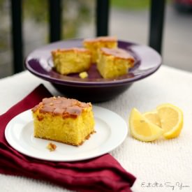 Lemon Pudding Poke Cake