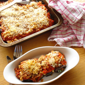 Ricotta, Spinach and Eggplant Rolls