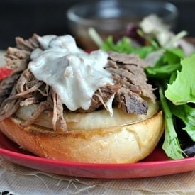 Crock Pot French Dip Sandwiches