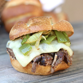 Crockpot Shredded Beef Sandwiches