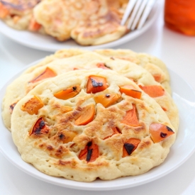 Upside Down Persimmon Pancakes