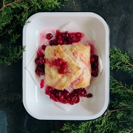 Pastry Wrapped Brie with Cranberry