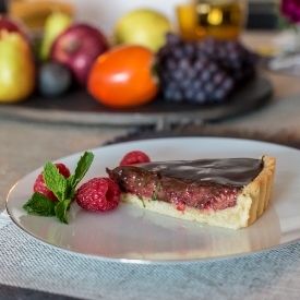 Dessert, Chocolate Raspberry Tart