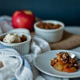 Mini Brown Butter Apple Crumbles