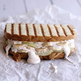 Grilled Banana/Apple Fluffernutter