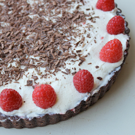 Chocolate Raspberry Ricotta Tart