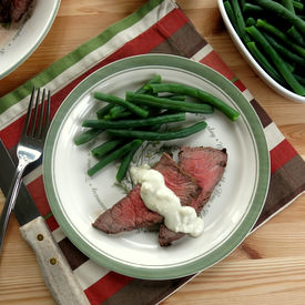 Blue Cheese Sauce on London Broil