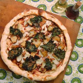 Jerusalem Artichoke & Kale Pizza