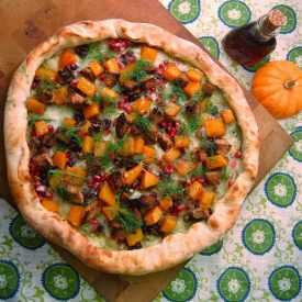 Butternut Squash Pomegranate Pizza