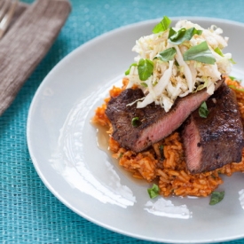 Chili-Rubbed Flat Iron Steaks