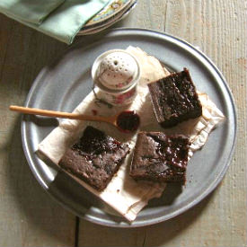 Strawberry-Marbled Brownies