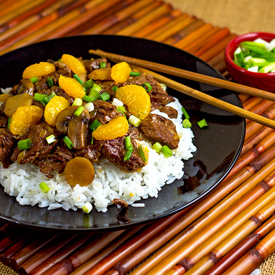 Ginger Beef with Mandarin Oranges