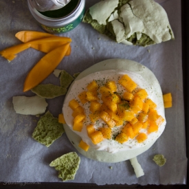 Matcha Meringues w/ Whipped Yoghurt