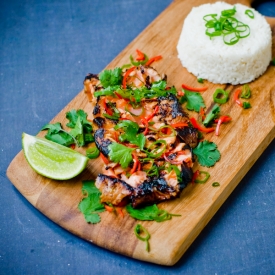 Honey Soy Salmon with Infused Rice