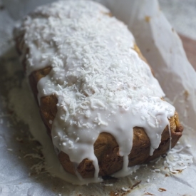 Banana Coconut Drizzle Cake