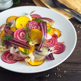 Beet, Fennel & Carrot Salad