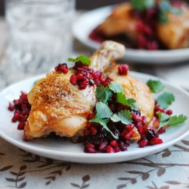 Roast Chicken, Pomegranate Chutney