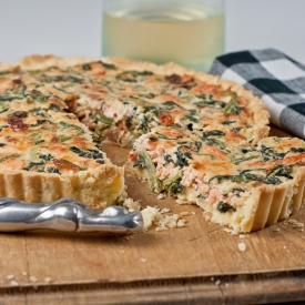 Salmon and Spinach Quiche