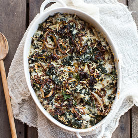 Kale and Wild Rice Casserole