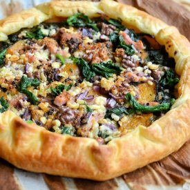 Pumpkin, Kale and Walnut Galette