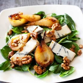 Warm Pear Salad with Gorgonzola