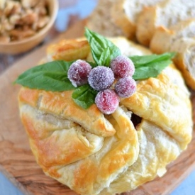 Cranberry and Walnut Brie