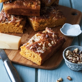 Pumpkin Pecan Gruyere Focaccia