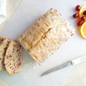 Orange Glazed Cranberry Bread